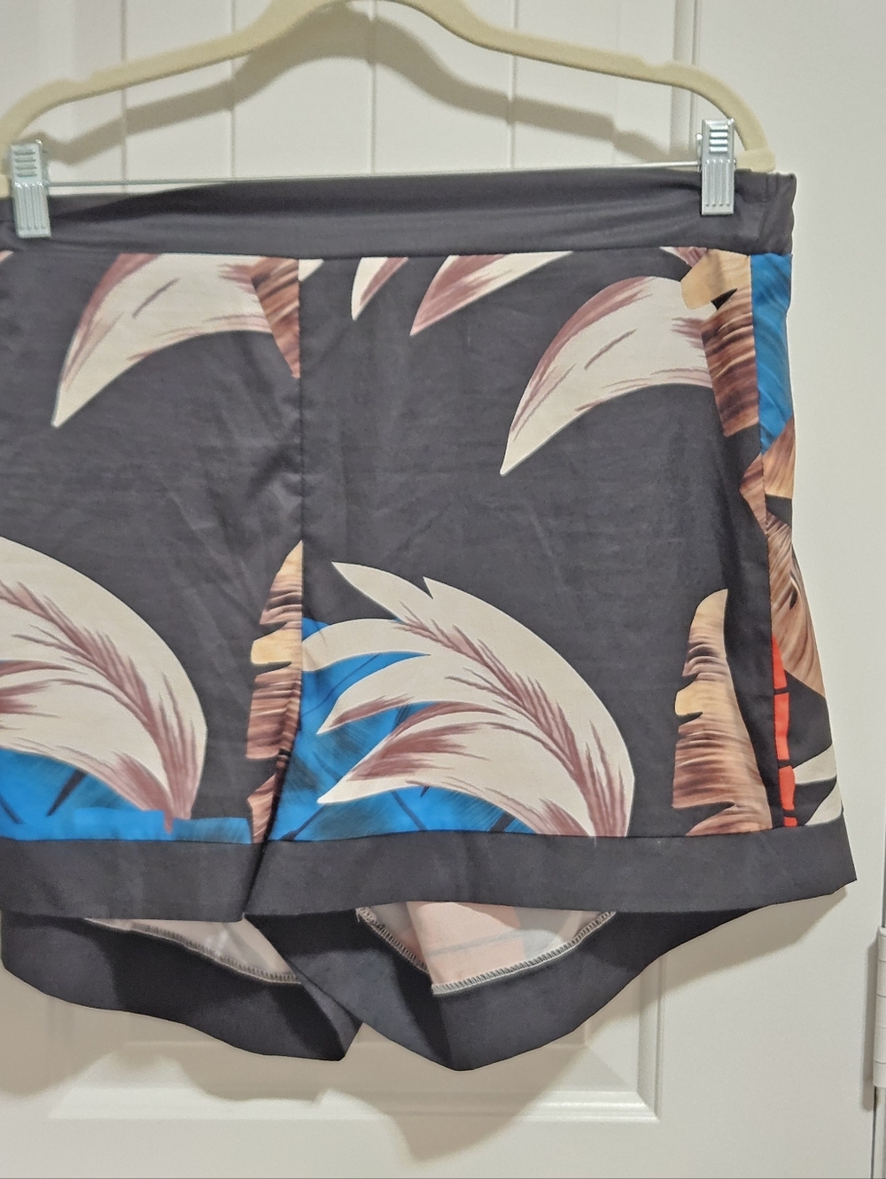 Tropical Print 3 Piece Kimono Shorts crop top - Picture 2 of 9